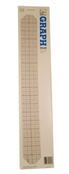 C-THRU B-85B by Westcott 2 x 18 Inch(Black ink) 8ths Graph Beveled Ruler